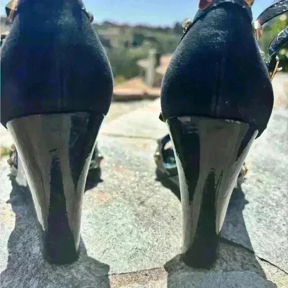 Betsey Johnson Betseyville wedge heels size 9.5 M- heel height 4” - Picture 5 of 12